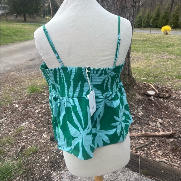 FREE ASSEMBLY NWT WOMENS LARGE SUMMER SMOCKED CAMI TOP - Picture 3 of 9